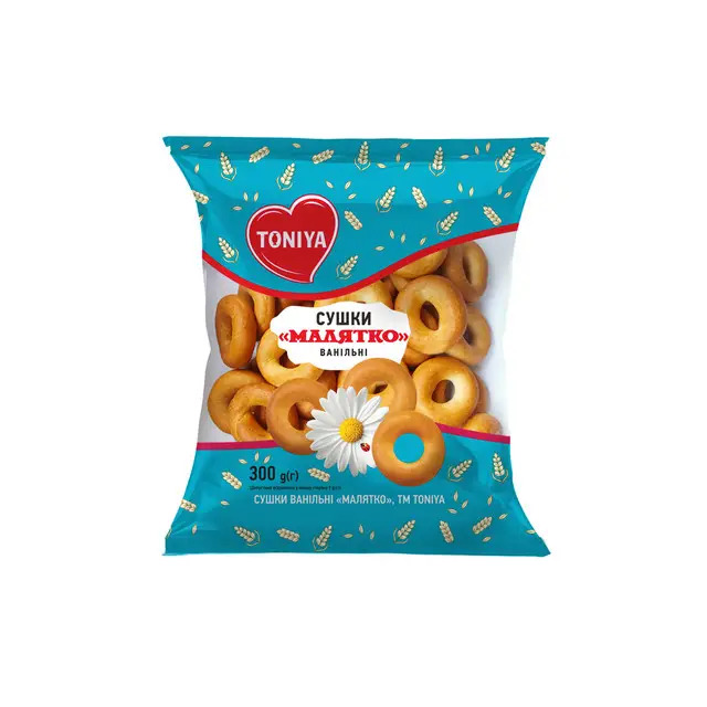 Сушка ванільна фасована Малятко 300г TM Toniya